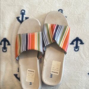 Keds Multicolor Striped Slide Sandals